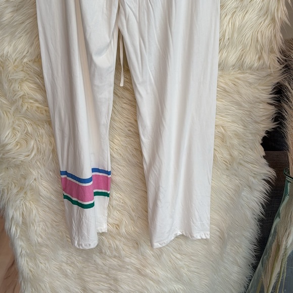 PJ salvage White Pajamas with Colorful Stripes - Picture 6 of 6